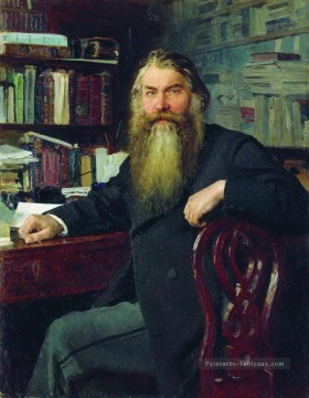  ivan peintre - portrait de l’historien et archéologue ivan egorovich zabelin 1877 Ilya Repin